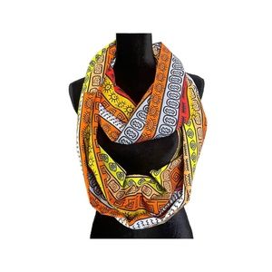 African Print Infinity Scarf and Head wrap